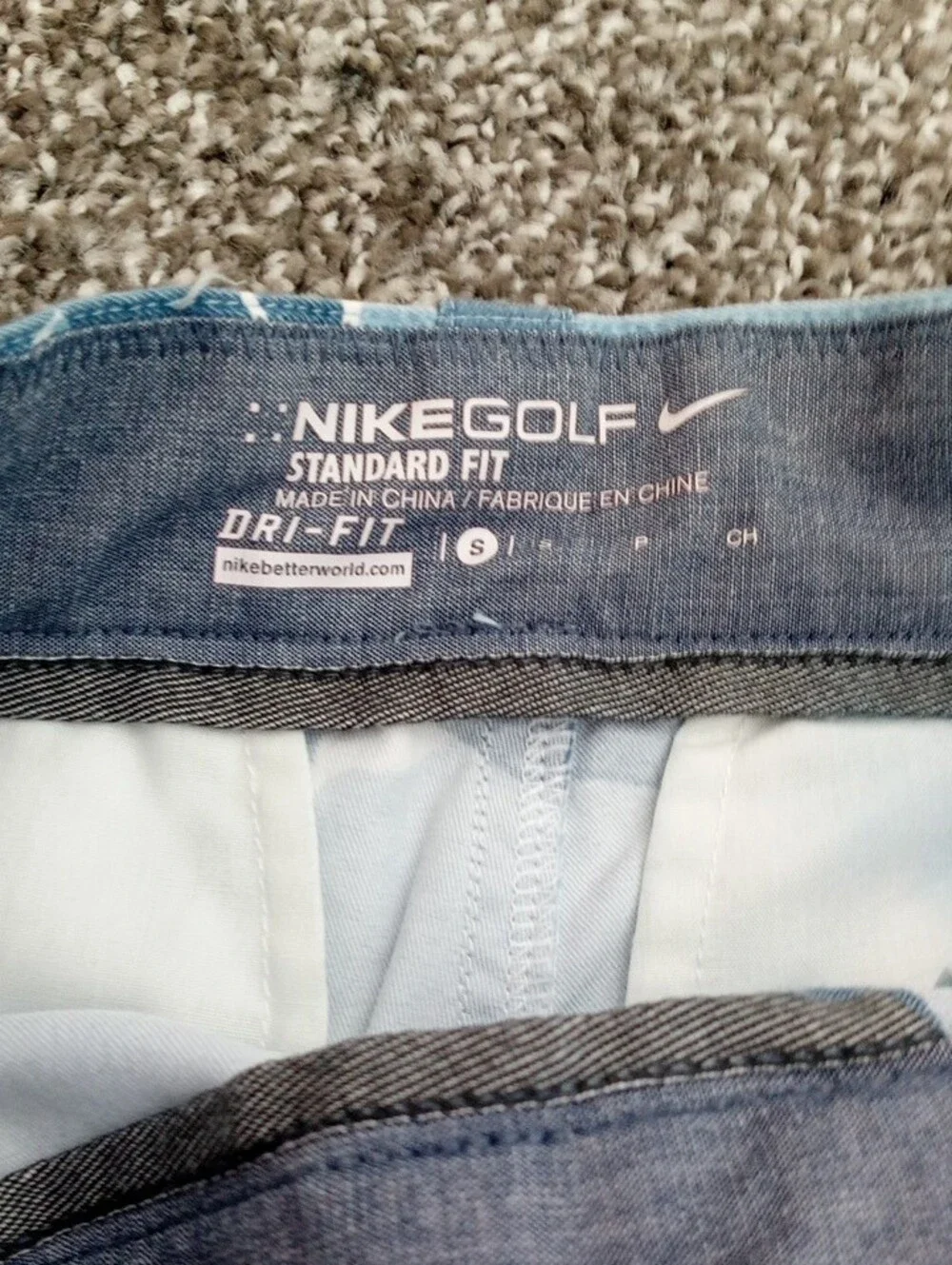 Nike Golf Light Blue & Navy Inner Waistband Shorts